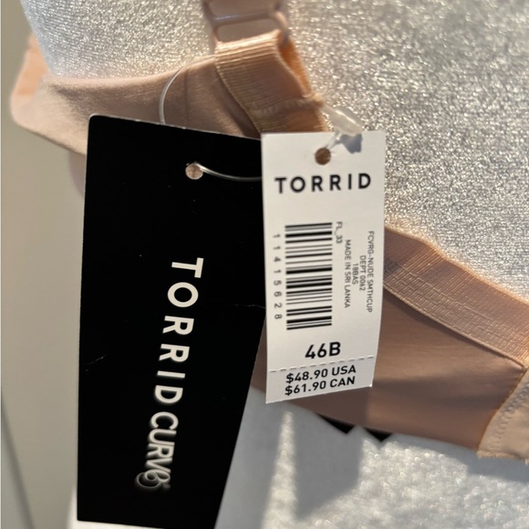 Torrid Curvy Nude Underwire Bra 46B Smooth T-Shirt Everyday - Picture 2 of 6